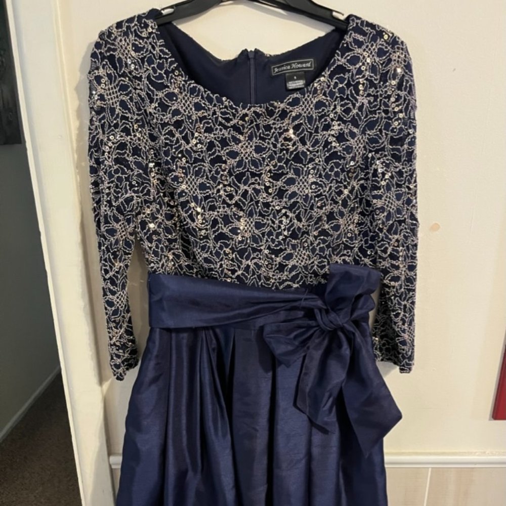 Navy & Gold Cocktail Dress